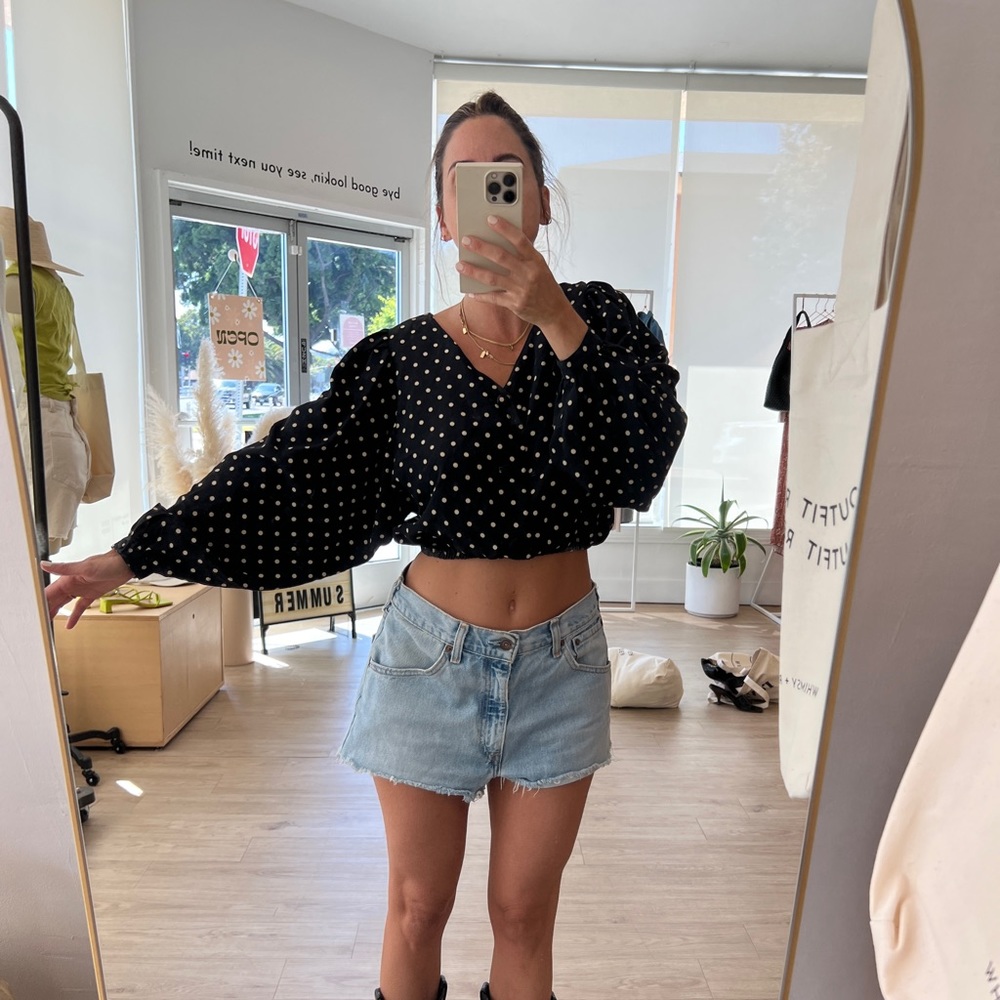 Vintage polka dot top